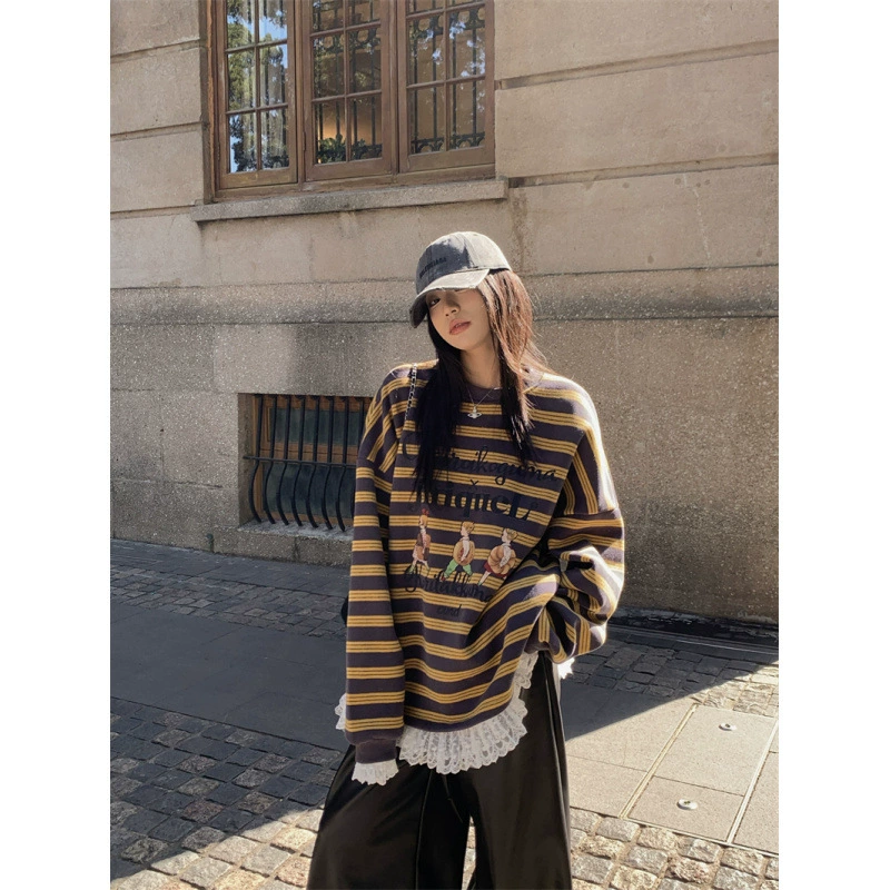 Реальный выстрел плюс кашемировый корейский воротник в полоску