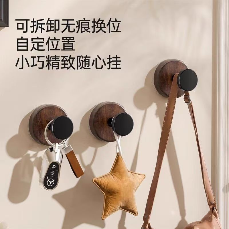 吸盘挂钩粘贴门后挂衣钩橱柜抽屉门把手卫生间墙壁单钩收纳神器|undefined