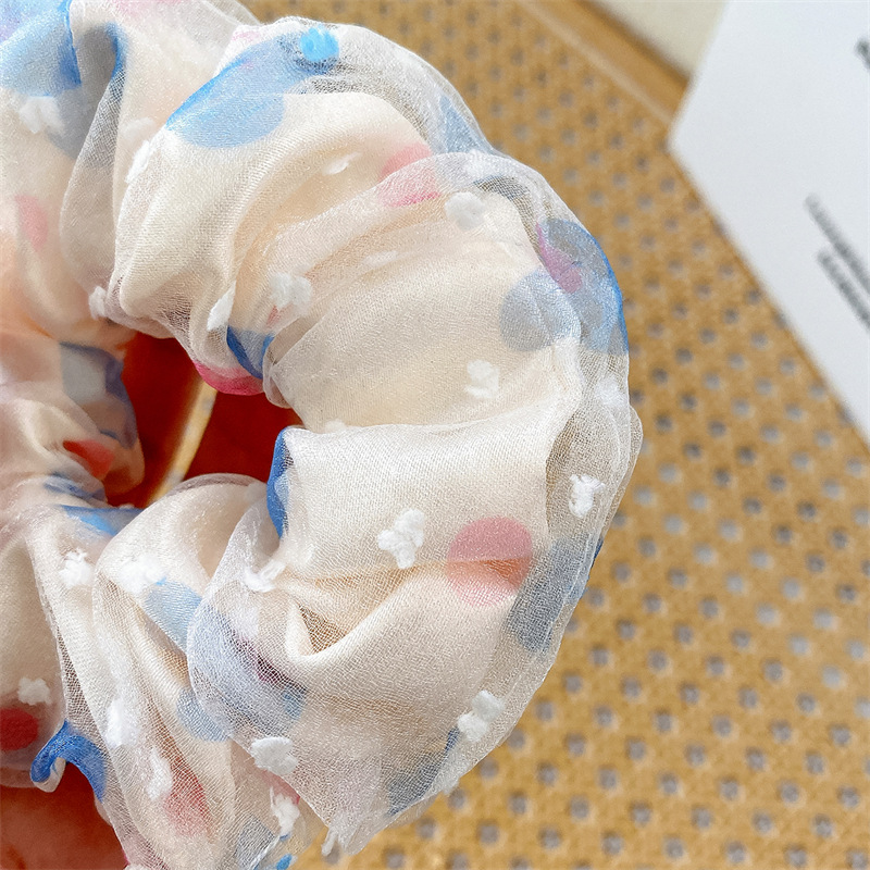 7g Weight Hair Tie Hair Accessories Type 1 Piece Quantity Daily, Street Occasion Cloth Material Flower, Horse Pattern Women's Gender Sweet Style Handmade, Handmade Craft Sweet Women's Flower Horse Cloth Handmade Hair Tie 19