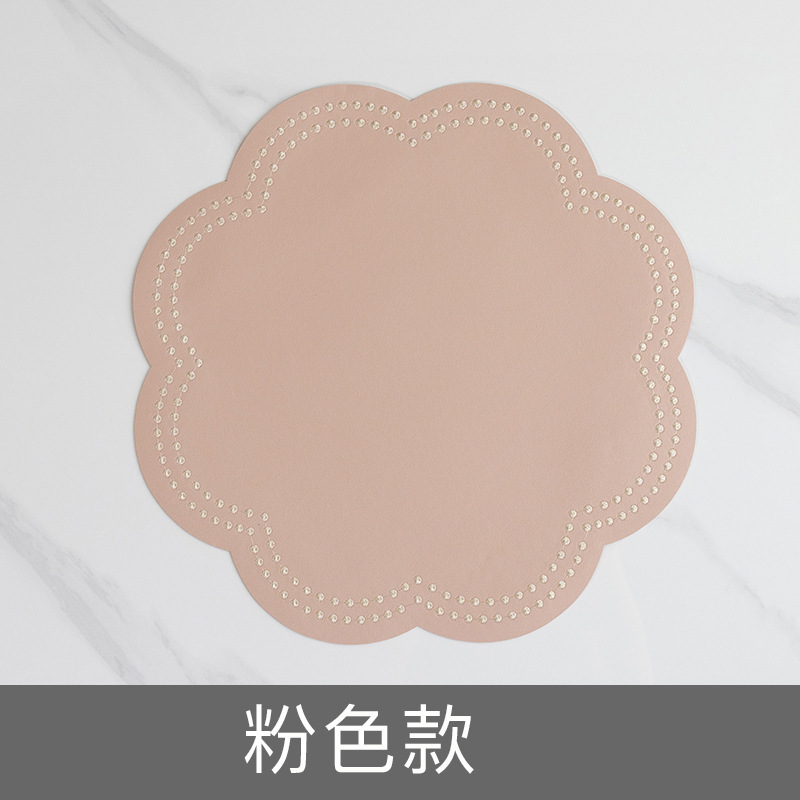 PVC プレースマット刺繍レザープレースマットレストランテーブルマットホームマットエンボス断熱マット防水耐油刺繍プレースマット|undefined