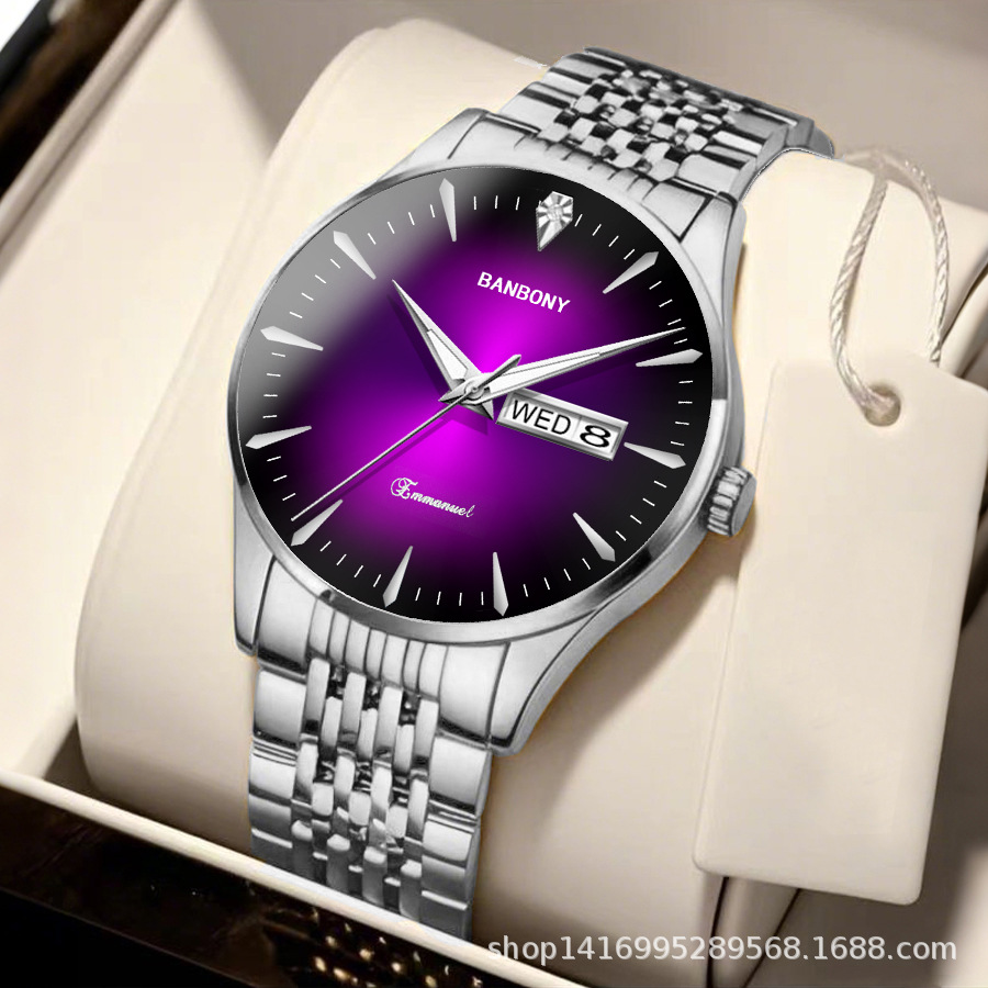 Silver belt purple surface