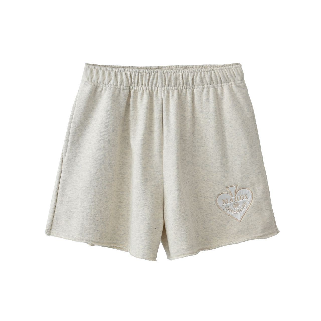 MARDI D203 2024 Summer New Peach LOGO Embroidered Unisex Loose Cotton Shorts