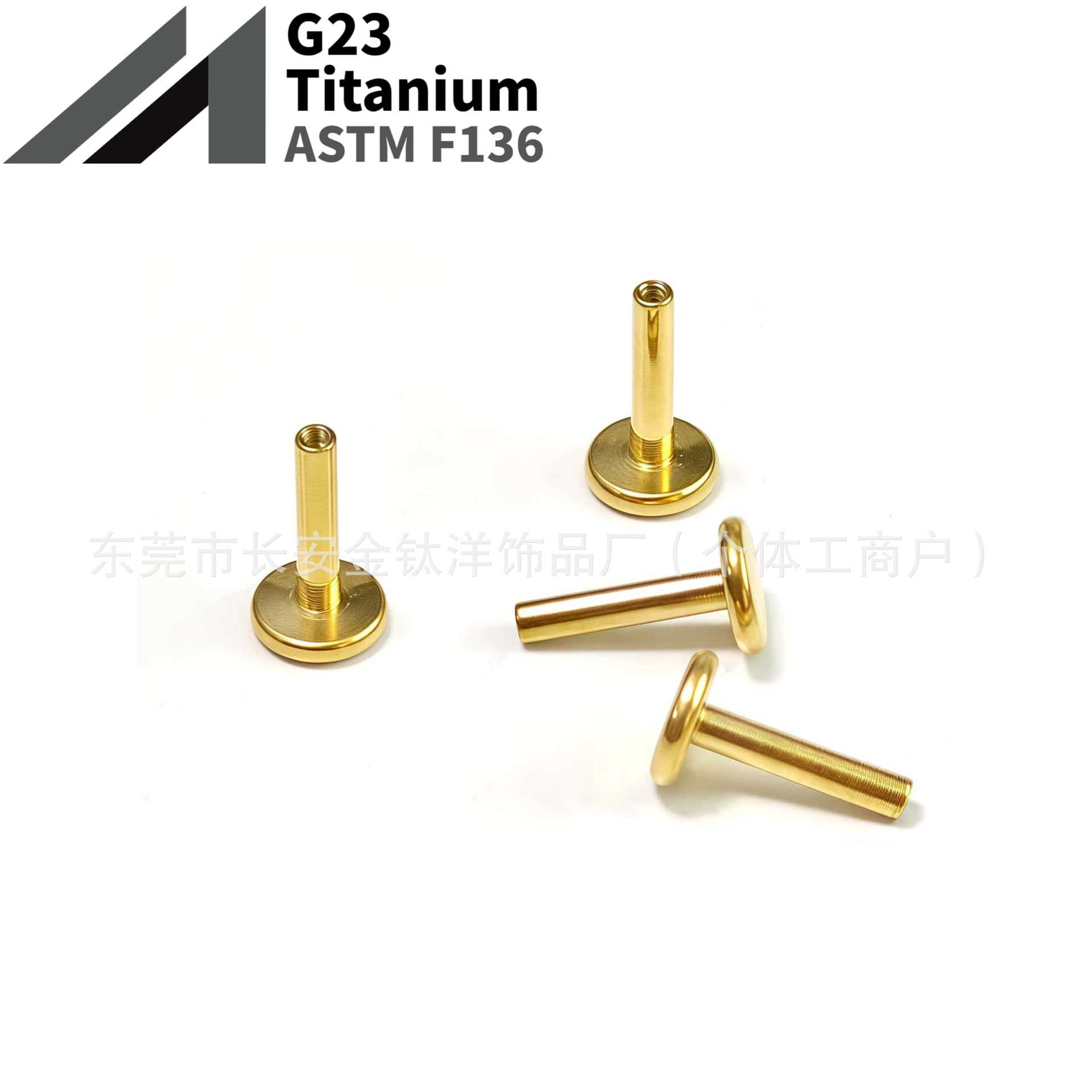 16G labret stud size and finish detail