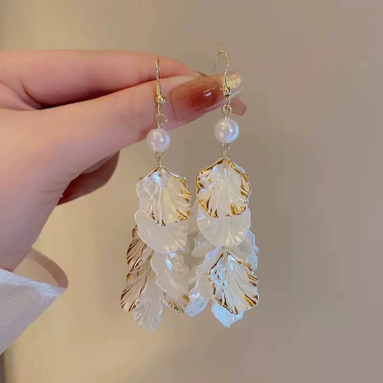 Серьги с кисточками из жемчуга, высокого класса, легкий люксовый стиль, французский стиль