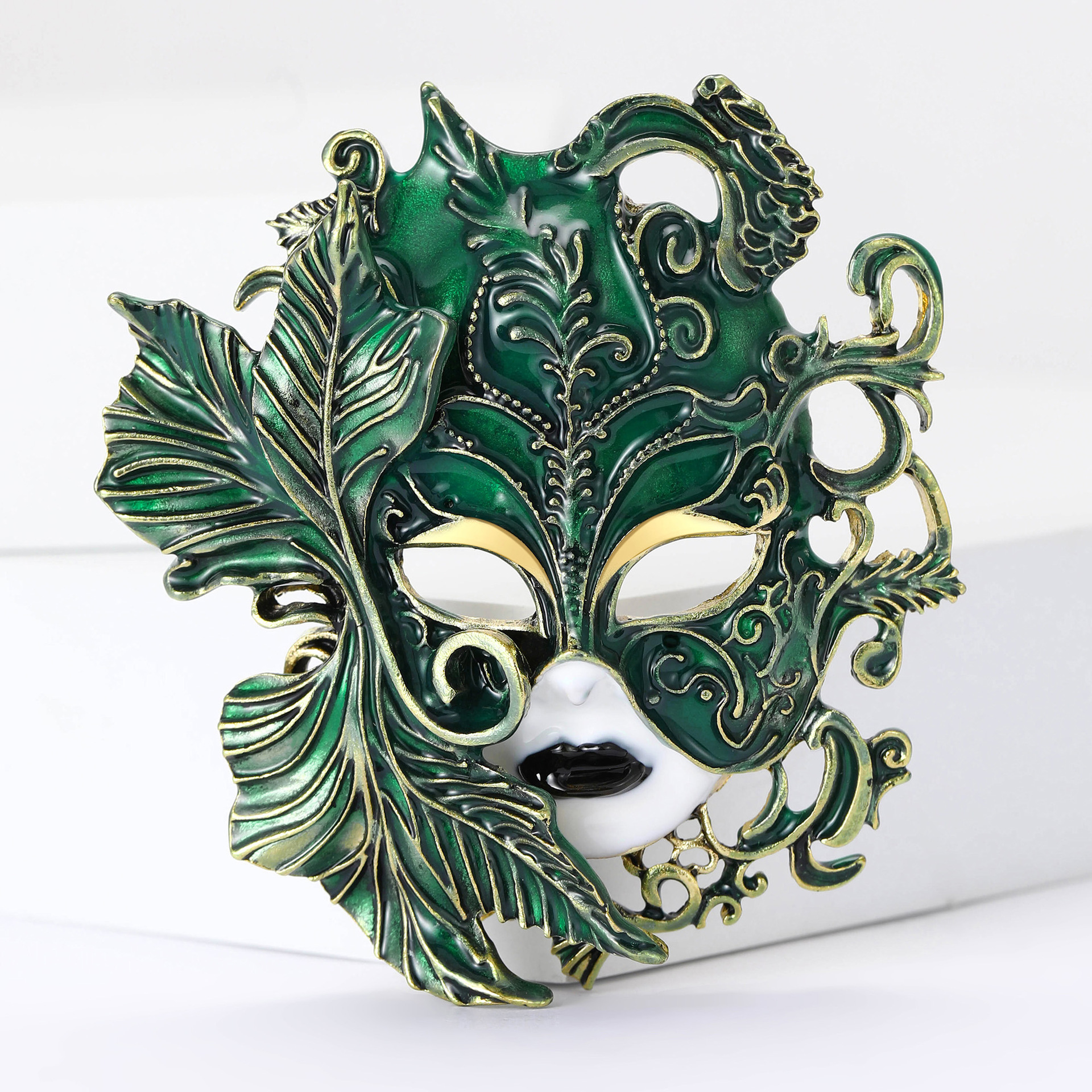 New Hot-Selling Fashion Creative Heavy-Duty Enamel Oil-Drip Carnival Mask Brooch Alloy Personality: Br4619