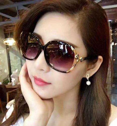 New style elegant camellia sunglasses for ladies, street vendor dark glasses, fashionable Insta large round frame, Korean vintage style