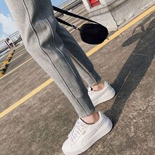 运动裤女加绒加厚春秋冬季宽松束脚纯棉保暖羊羔绒韩休闲小脚卫裤