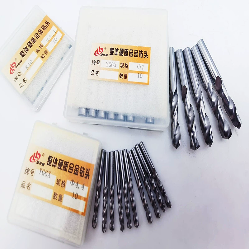 Сверло 3-4-5-6-7-8-10-12-20 хвостовика стали вольфрама бурового наконечика карбида Трелон ИГ6С твердое прямое