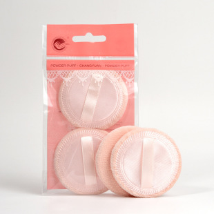 Bagged Pure Cotton Single-Sided Pressed Ribbon Dry Powder Puff, Small Flocking Loose Powder Puff, Honey Powder Puff, Dry Powder Setting Puff