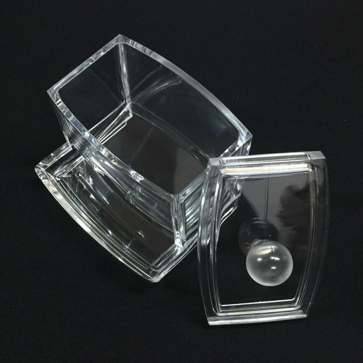 Transparent acrylic cotton swabs, cotton pads, universal storage box, sponge, dustproof makeup box, sample