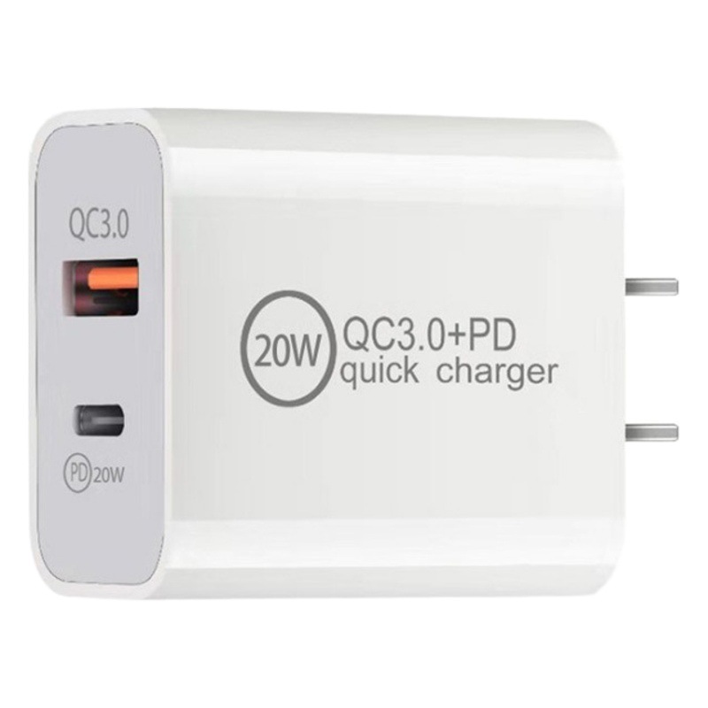 PD20W + QC3.0 cargador para iphone13 Apple 12 Android type-cQC3.0 doble puerto carga rápida cabeza