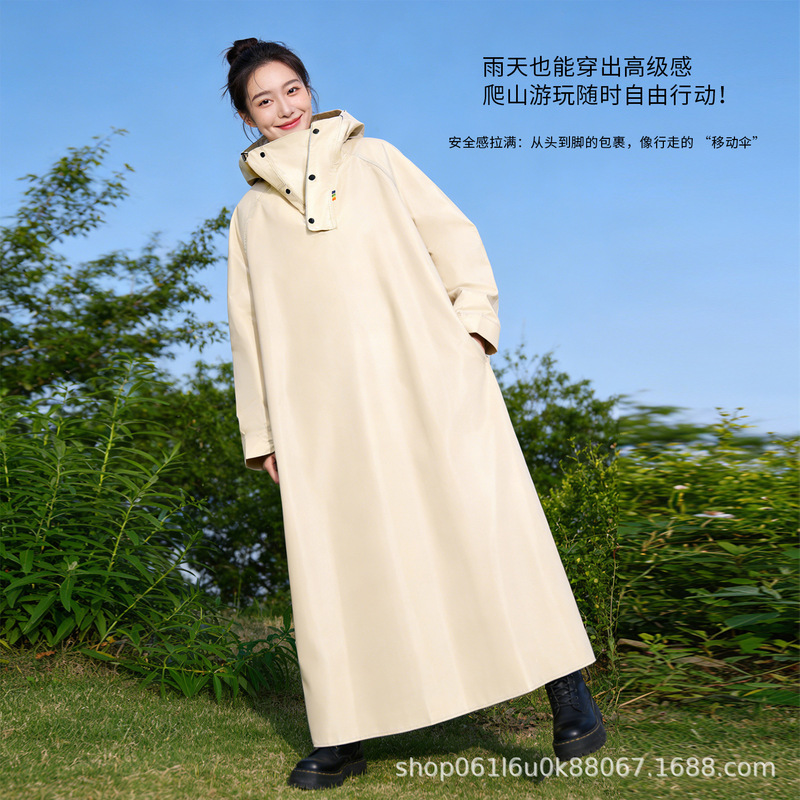 Outdoor Raincoat for Electric Vehicles, Unisex, Single-Person, Long, Full-Body, One-Piece, Storm-Proof, Adult-Specific Rain Poncho Outdoor Raincoat for Electric Vehicles, Unisex, Single-Person, Long, Full-Body, One-Piece, Storm-Proof, Adult-Specific Rain Poncho