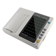 医療用ポータブル 3 チャンネル心電図マシン 12 リード全自動分析心電図モニターの国境を越えたバージョン