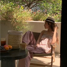 十三行清仓不退2023夏季甜辣碎花吊带衫女法式高腰抹胸上衣82655