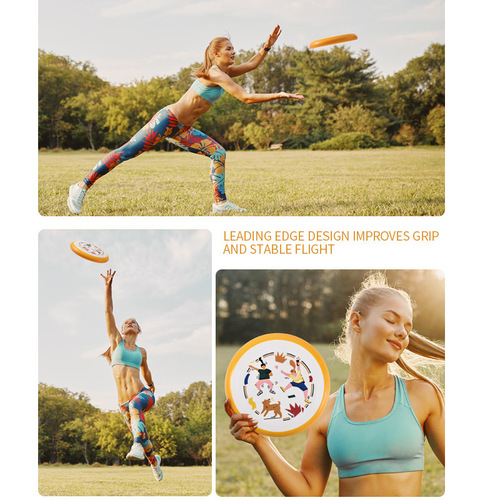Frisbee outdoor sports fitness slalom competition children's soft flying saucer competition special grade parent-child outdoor ultimate Frisbee