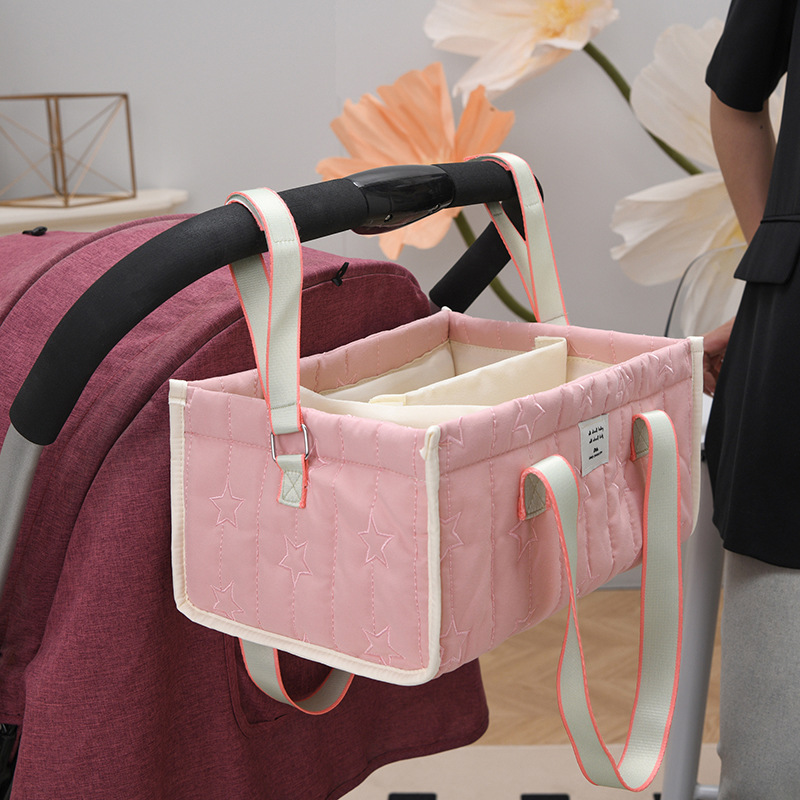 Amazon Temu Mother and Baby Bag 25 New Satchel Diaper Cosmetics Bag Large Capacity Baby Diaper Storage Basket