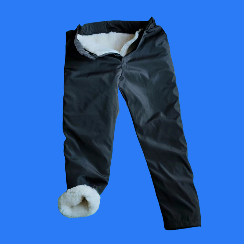 Anti-Freeze and Cold-Resistant Shearling Leather Pants, Unisex Style, Wholesale