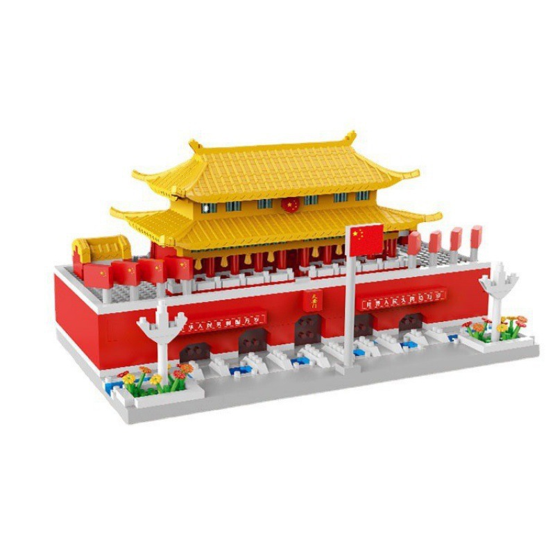 Bloques de construcción compatibles Beijing Tiananmen Suzhou Jardín Modelo arquitectónico Puzzle Juguete de ensamblaje regalo
