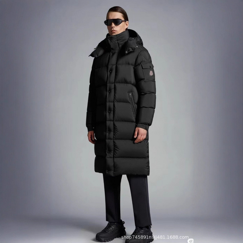 【Free Shipping】Cross-Border Matte Finish Maya Long down Jacket High Version Moncler Classic Style Coat for Men and Women