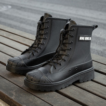 2024防水雨鞋中筒加棉户外水鞋女士平底雨胶鞋保暖冬防滑耐穿