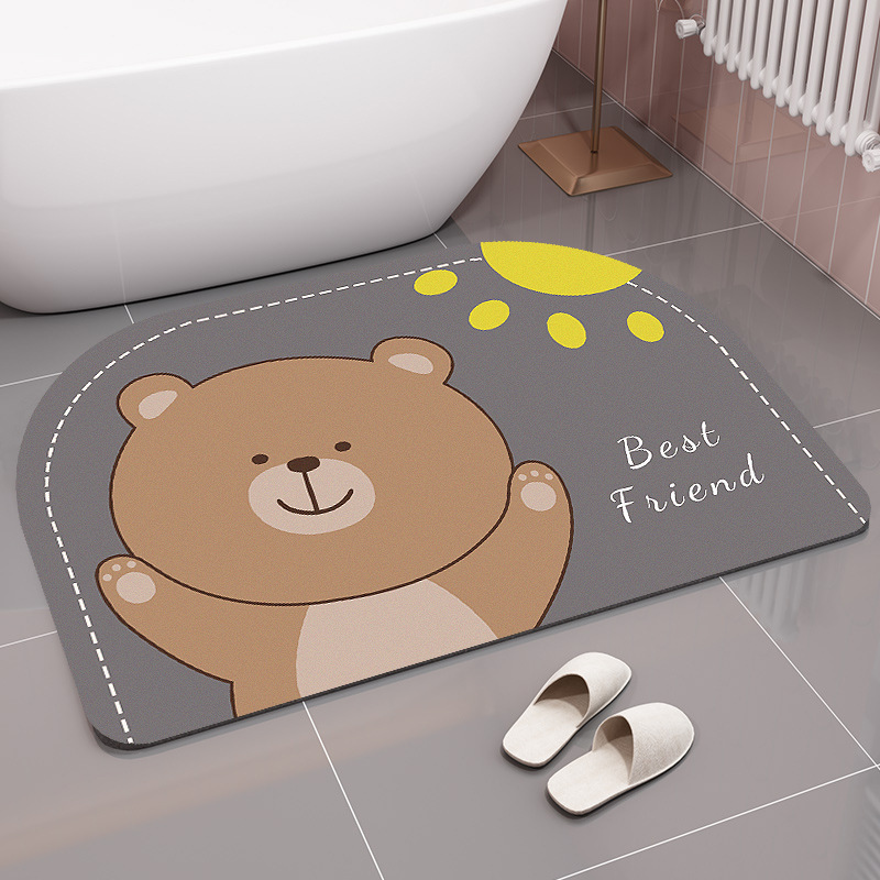 Alfombra de piso de barro de diatomeas alfombra doméstica baño absorbente alfombra de piso antideslizante de secado rápido alfombra resistente a las manchas alfombra para el hogar