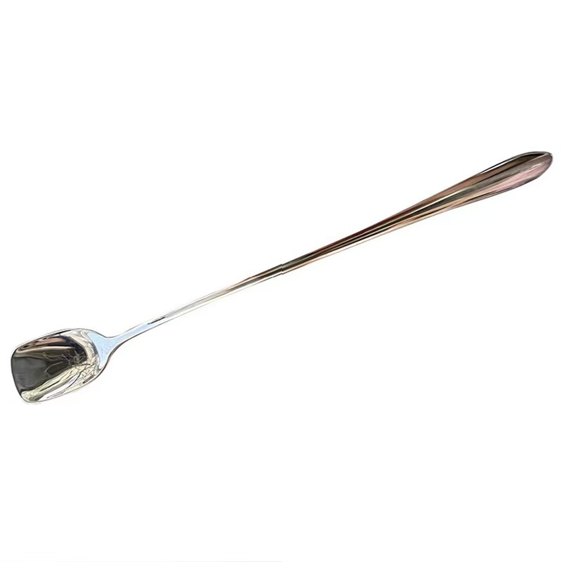 Stainless Steel Coffee Stirring Spoon With Long Handle Square Head_voghion.com