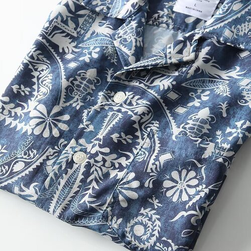 Retro Shirt for Men, Summer Wear—Hong Kong Style, Student-Friendly, Loose-Fit, Niche Design, Fun-Men's Top