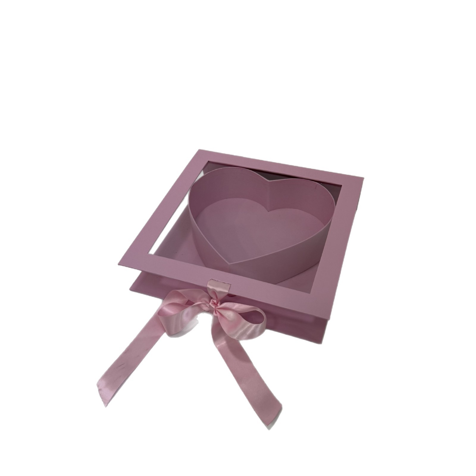 现货正方开窗心形 鲜花展示盒 鲜花礼盒 花盒 伴手礼盒 生日礼物