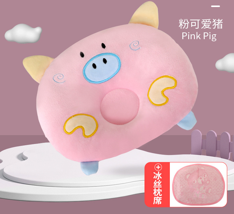 現物赤ちゃん枕ビロード赤ちゃん枕定型枕四季通用新生児調節枕通気柔らかい|undefined