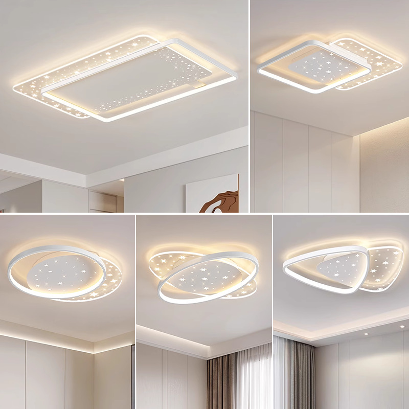 Led Living Room Ceiling Light, Modern and Simple, Elegant, Stepless Dimming, Starry Sky Eye-Protection Bedroom Light, Zhongshan Whole House Lighting Fixtures Led Living Room Ceiling Light, Modern and Simple, Elegant, Stepless Dimming, Starry Sky Eye-Protection Bedroom Light, Zhongshan Whole House Lighting Fixtures