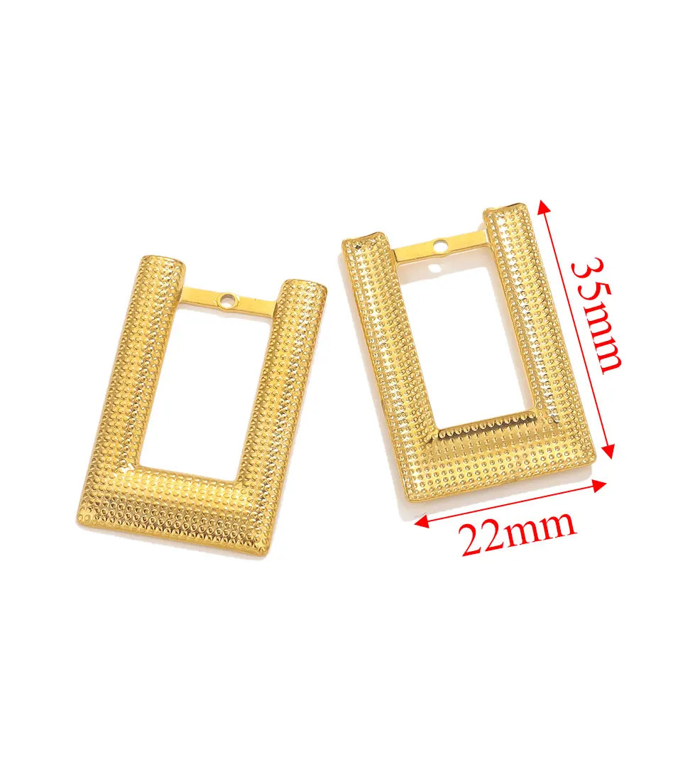 Joyas de acero inoxidable transfronterizas geometría simple anillo grande exageración auriculares accesorios accesorios DIY accesorios accesorios al por mayor