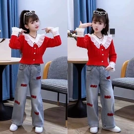 童套装;童衬衫;儿童牛仔裤