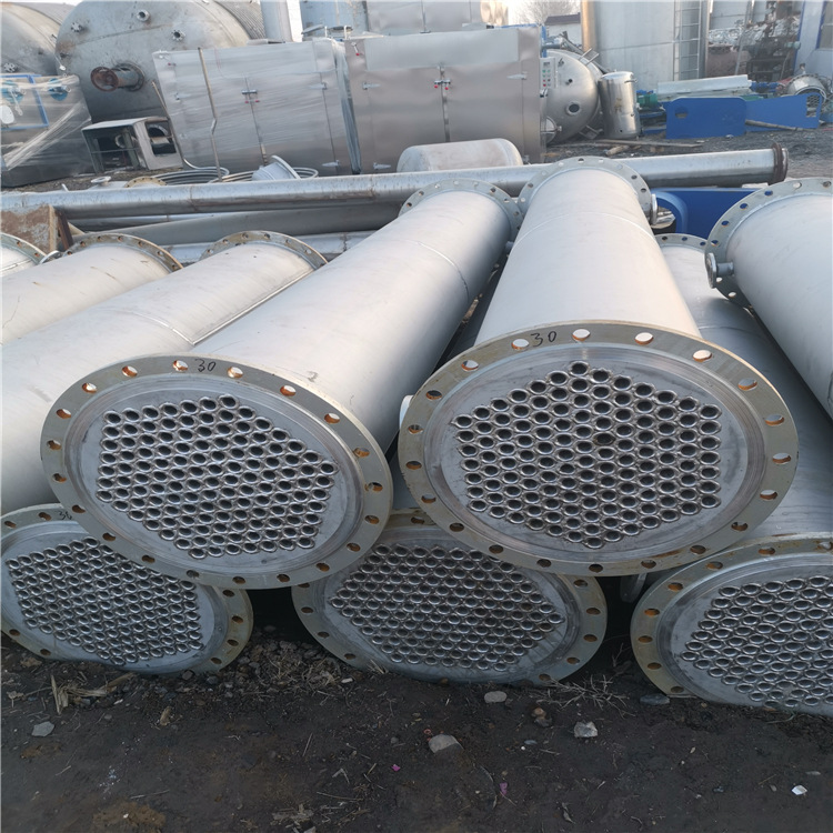 二手碟片搪瓷冷凝器 化工制药食品换热冷凝器 不锈钢列管冷凝器