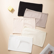 少女内衣简约胸围大码棉质学生裹胸无胸垫一字围胖mm防走光抹胸