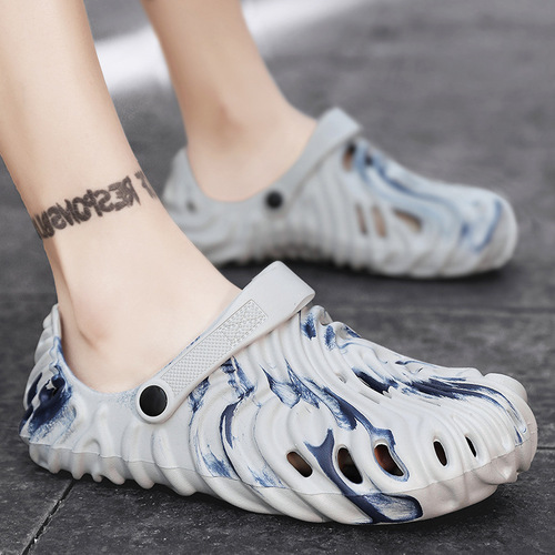 Casual couple slippers new summer non-slip beach clogs men's outer wear soft-soled camouflage sandals women's trend