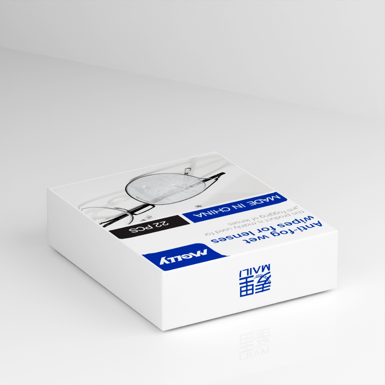 Glasses, wipes, English, 22 pieces