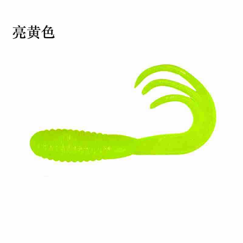 20 Pcs Soft Grubs Fishing Lures Curly Tail Grubs Fresh Water Bass Swimbait Tackle Gear