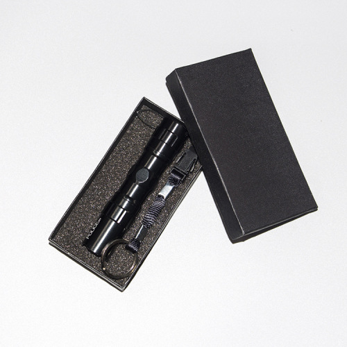 Aluminum mini flashlight outdoor emergency lighting gift box flashlight LED light battery white box small flashlight gift