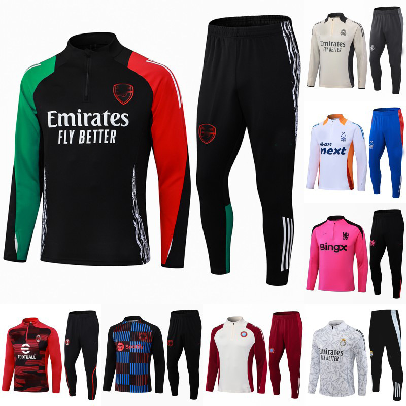 24-25 Paris Marseille Barcelona Arsenal Atletico Madrid Real Madrid Football Training Suit suit Long Sleeve Appearance Football Suit