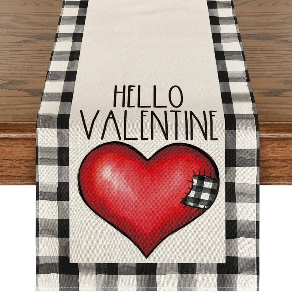 Novedad transfronteriza: Camino de mesa de lino estampado, decoración para sofá, ambiente festivo, estilo nórdico, tira larga.
