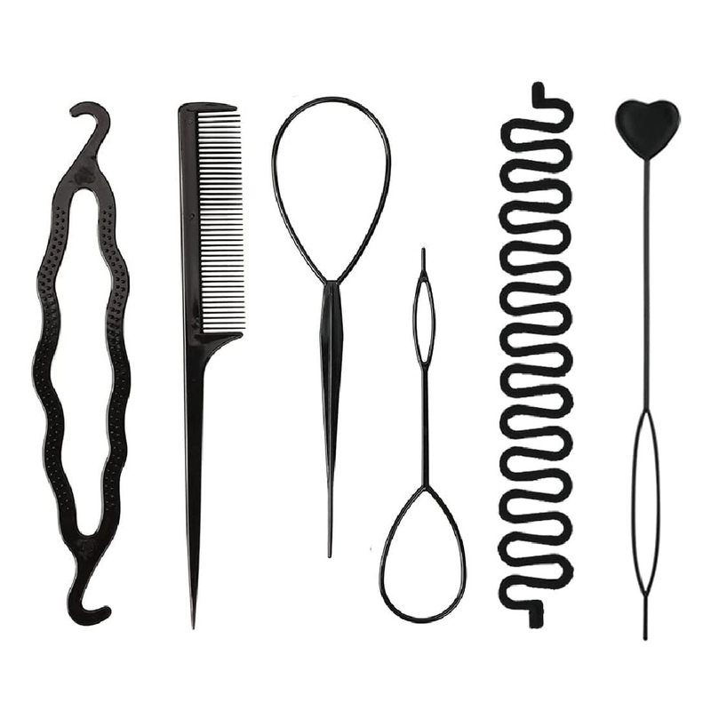 ヘア用品のヘアアイロンセットの髪の針の団子の頭のつぼみの髪の形の理髪道具|undefined