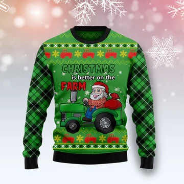 3D Digital Printing Men's Sports Loose Long-Sleeved Right Shoulder Round Neck Sweatshirt Christmas Series Hot Sale Cross-Border Trend