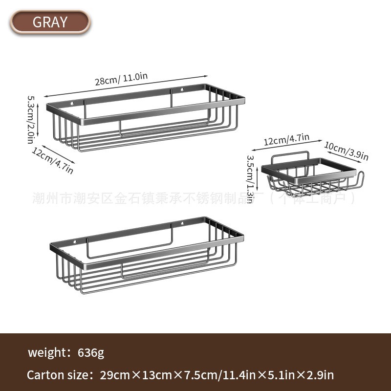Rack de almacenamiento de artículos de baño sin perforación Rack de almacenamiento de jabón de baño casero