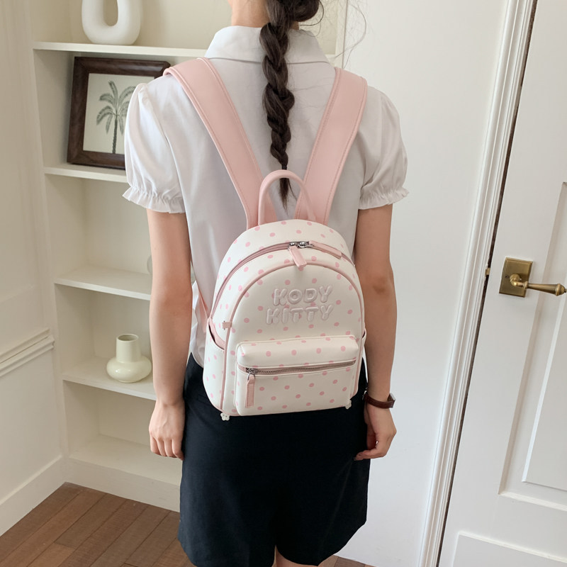 Nueva bolsa de gran capacidad bolsa de estudiantes de clase onda punto de tendencia coreana 2026 bolsa de moda bolsa de mujer mochila