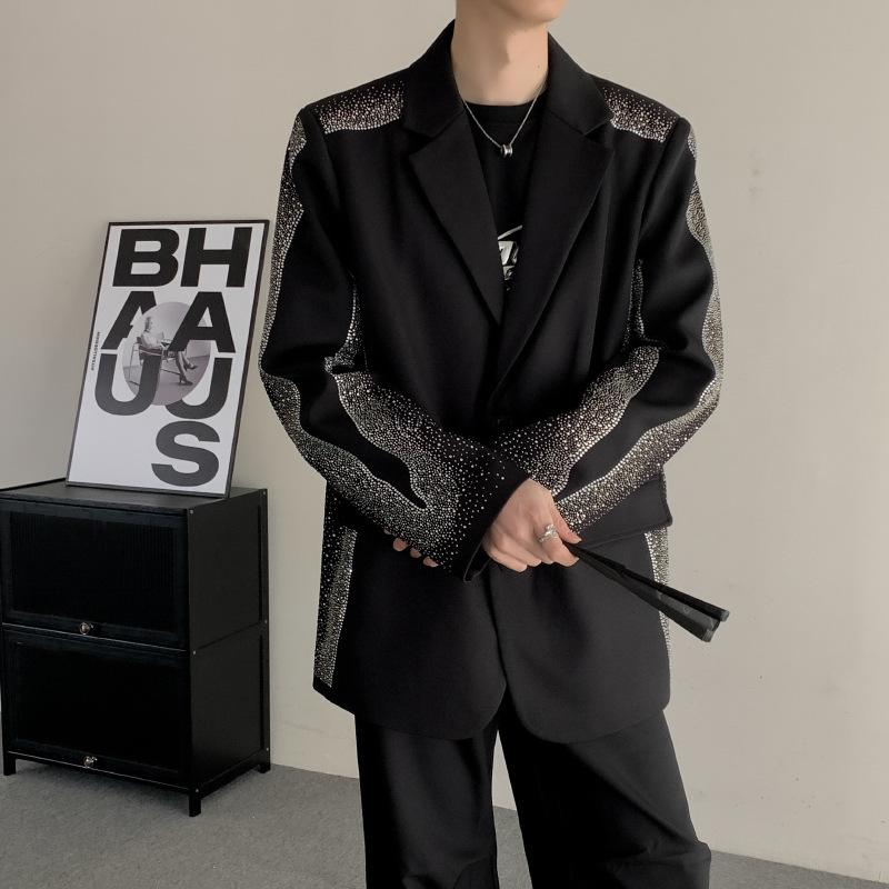 Hot Diamond Too Expensive, Refuse Low Price Autumn Clothing, Heavy-Duty Hot Diamond Suit Jacket, Men's Large Size Loose Korean Style Men's Suit