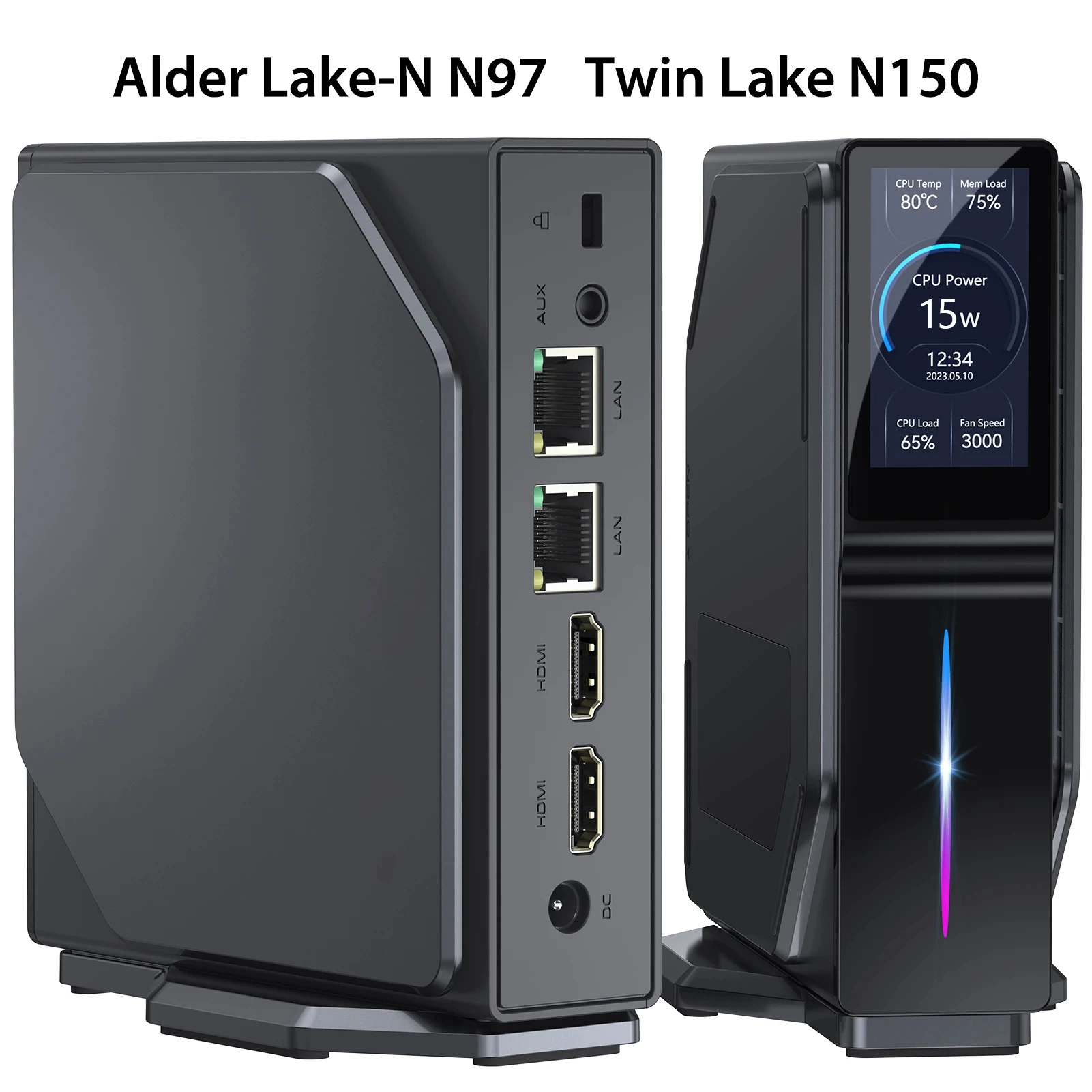 Новый мини-компьютер 12-го поколения Twin Lake N150, Win11, двойной сетевой порт, DDR4, для офиса и дома