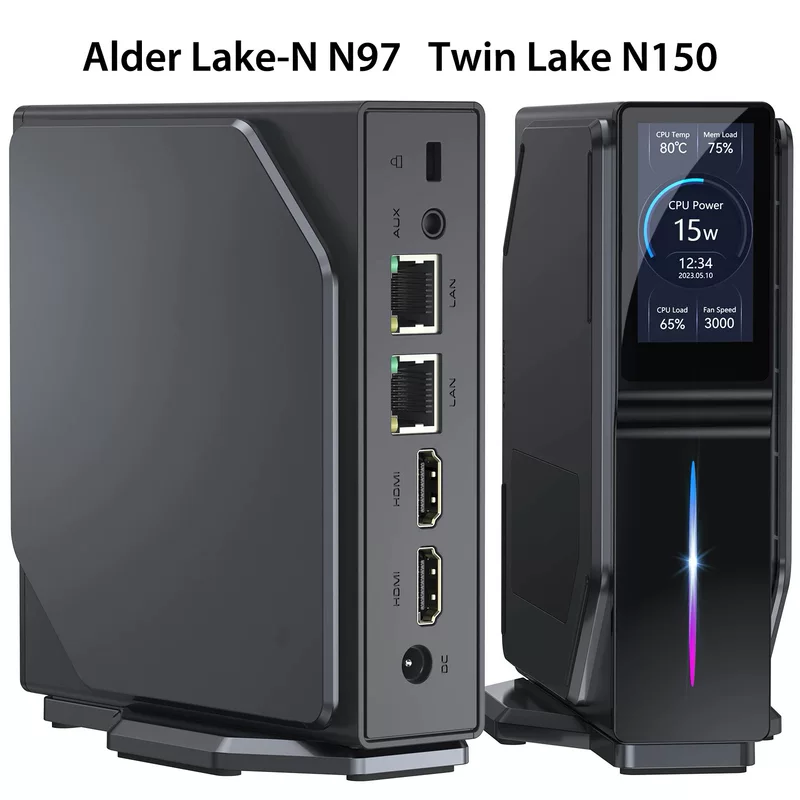 Новый мини-компьютер 12-го поколения Twin Lake N150, Win11, двойной сетевой порт, DDR4, для офиса и дома
