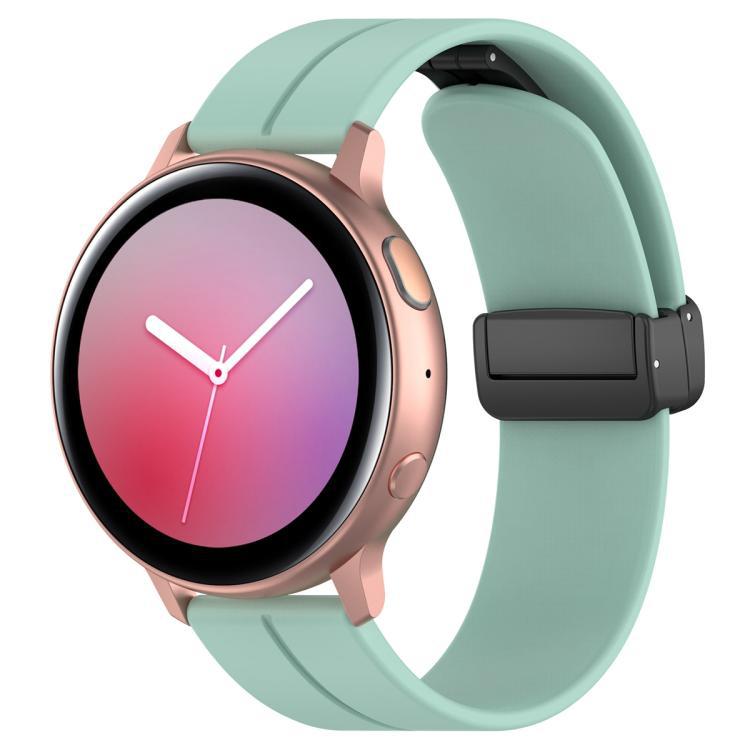 20 / 22mm correa de reloj de silicona con botón negro plegable correa de reloj de negocios ocio impermeable