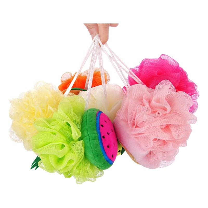 Bola de baño con forma de fruta de color espumoso para el hogar, baño lindo, baño gris, suave, no es fácil de dispersar