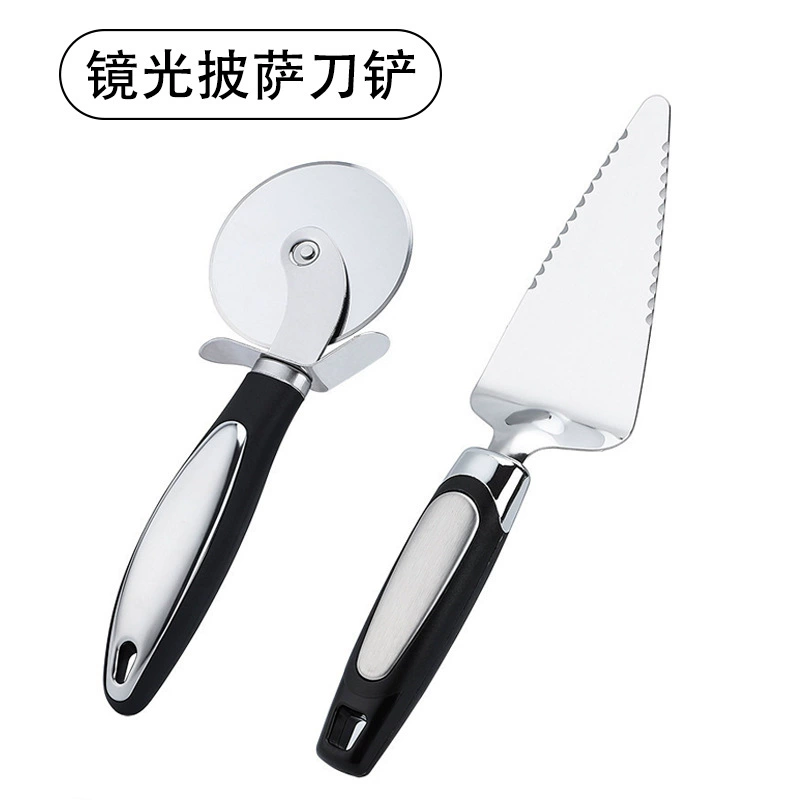 Нож для пиццы из нержавеющей стали, роликовый нож, лопатка для пиццы, набор из двух предметов для выпечки, нож для сыра, нож для пиццы, нож для торта.